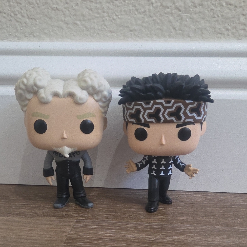 Funko Pop Figures with Black and White Outfits